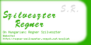 szilveszter regner business card